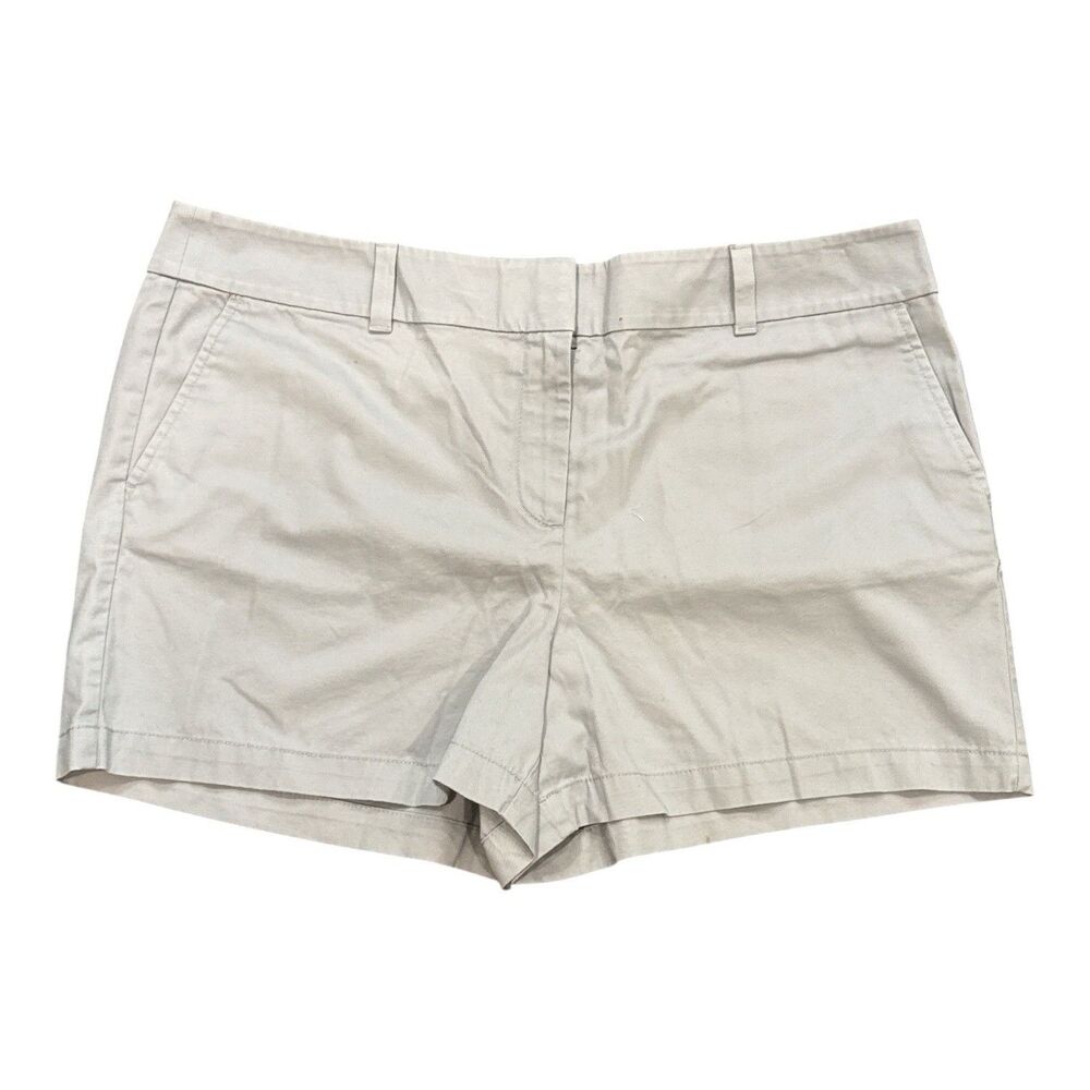 Ann Taylor LOFT Riviera Shorts Light Gray 4 Inch Inseam Size 14 NWT